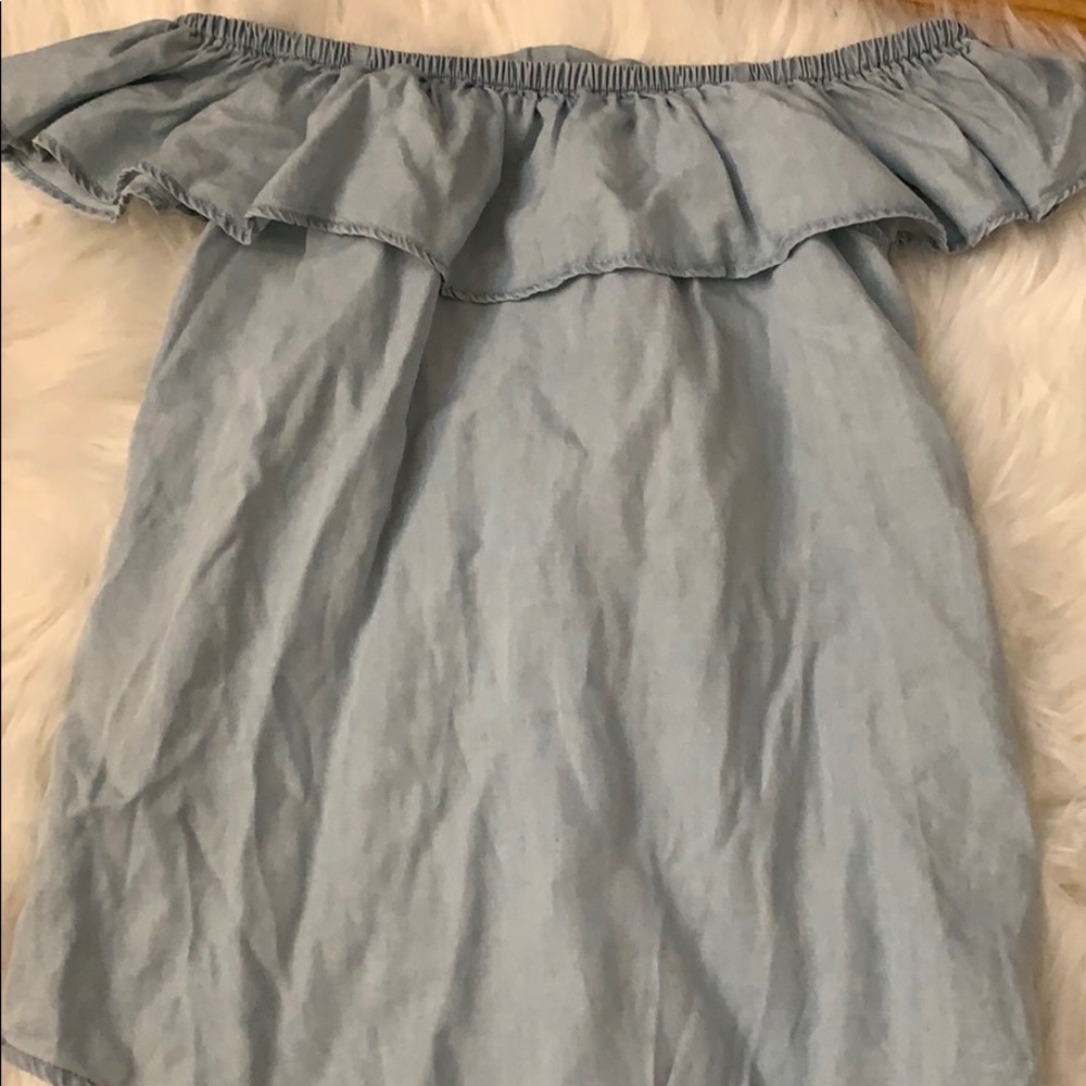 Denim off shoulder top